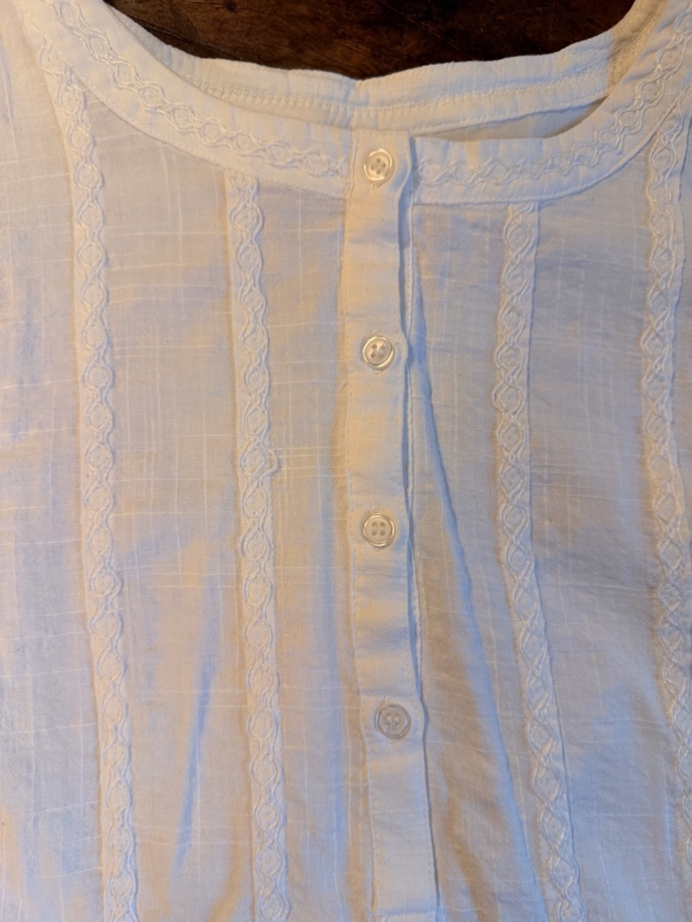 MAXSTUDIO White Lightweight Dress with Flutter Sleeve in Novelty Windowpane - Picture 8 of 12